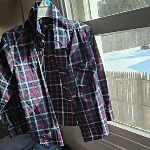 Black Rivet Checkered Shirt Jacket